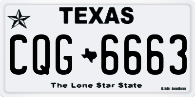 TX license plate CQG6663