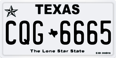 TX license plate CQG6665