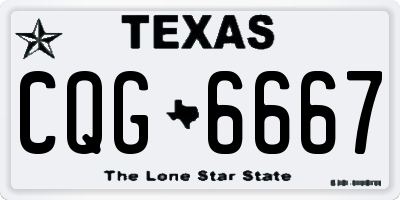 TX license plate CQG6667