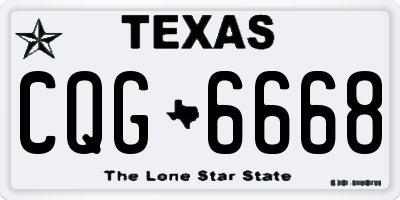 TX license plate CQG6668
