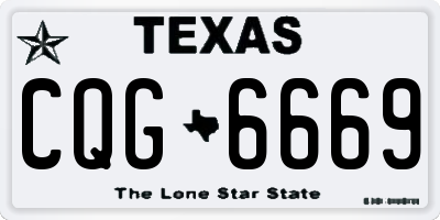 TX license plate CQG6669