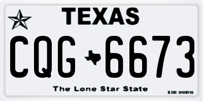 TX license plate CQG6673