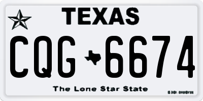 TX license plate CQG6674