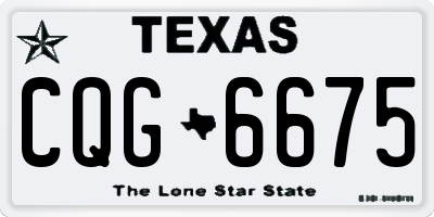 TX license plate CQG6675