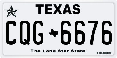 TX license plate CQG6676