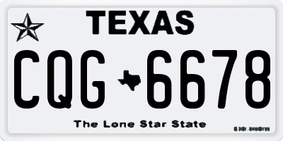 TX license plate CQG6678