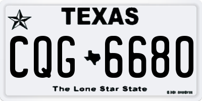TX license plate CQG6680