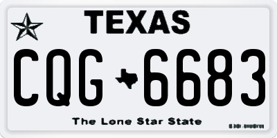TX license plate CQG6683