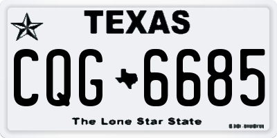 TX license plate CQG6685