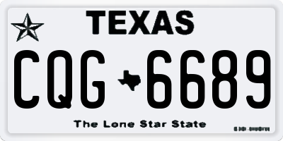 TX license plate CQG6689