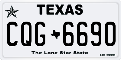 TX license plate CQG6690