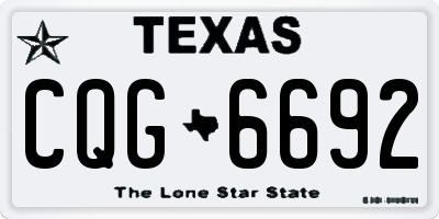 TX license plate CQG6692