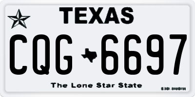 TX license plate CQG6697