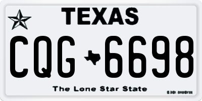 TX license plate CQG6698