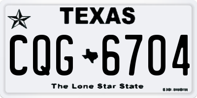 TX license plate CQG6704