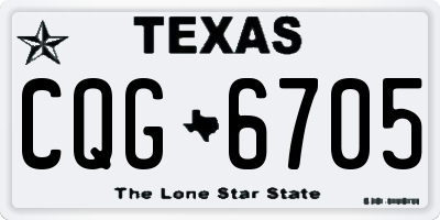 TX license plate CQG6705