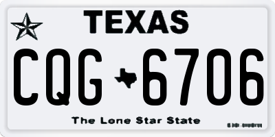 TX license plate CQG6706