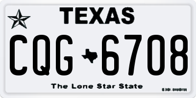 TX license plate CQG6708