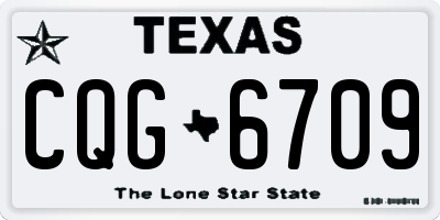 TX license plate CQG6709