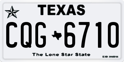 TX license plate CQG6710