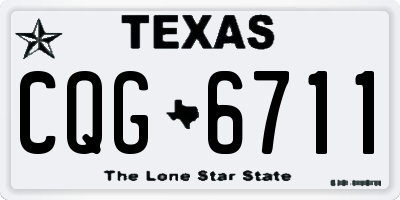 TX license plate CQG6711