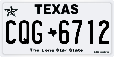 TX license plate CQG6712