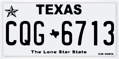 TX license plate CQG6713