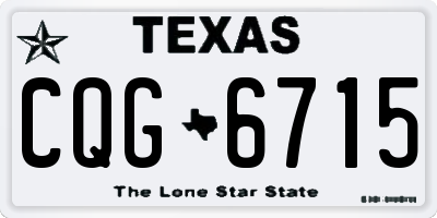 TX license plate CQG6715