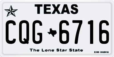 TX license plate CQG6716
