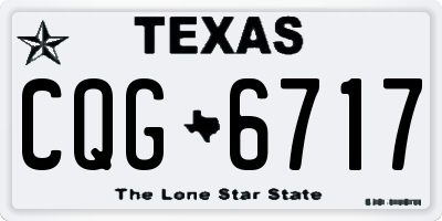 TX license plate CQG6717