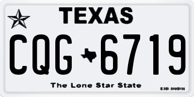 TX license plate CQG6719