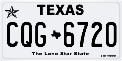 TX license plate CQG6720
