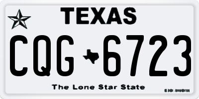 TX license plate CQG6723