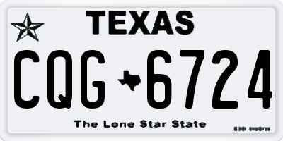 TX license plate CQG6724