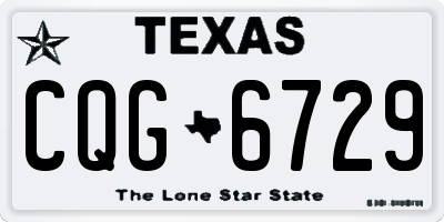 TX license plate CQG6729