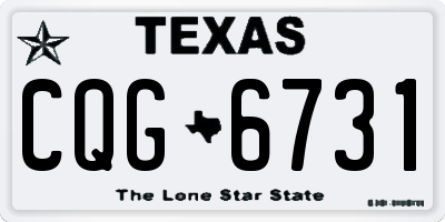 TX license plate CQG6731