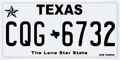 TX license plate CQG6732