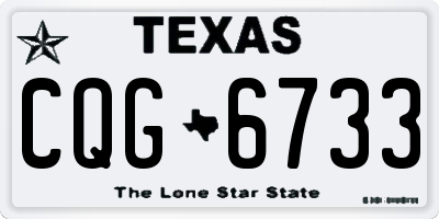 TX license plate CQG6733