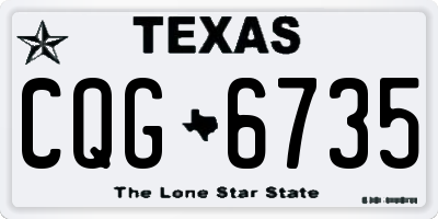 TX license plate CQG6735