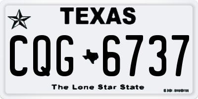 TX license plate CQG6737