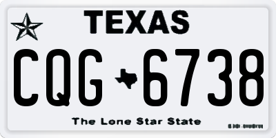 TX license plate CQG6738