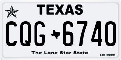 TX license plate CQG6740