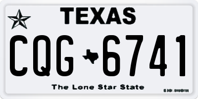 TX license plate CQG6741