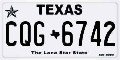 TX license plate CQG6742