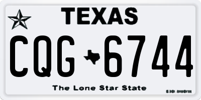 TX license plate CQG6744