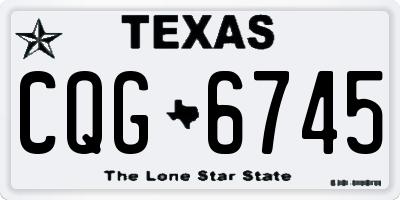 TX license plate CQG6745