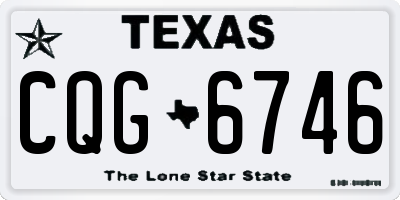 TX license plate CQG6746