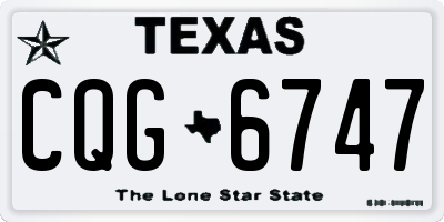 TX license plate CQG6747