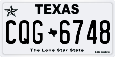 TX license plate CQG6748