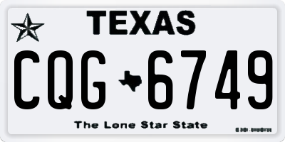 TX license plate CQG6749